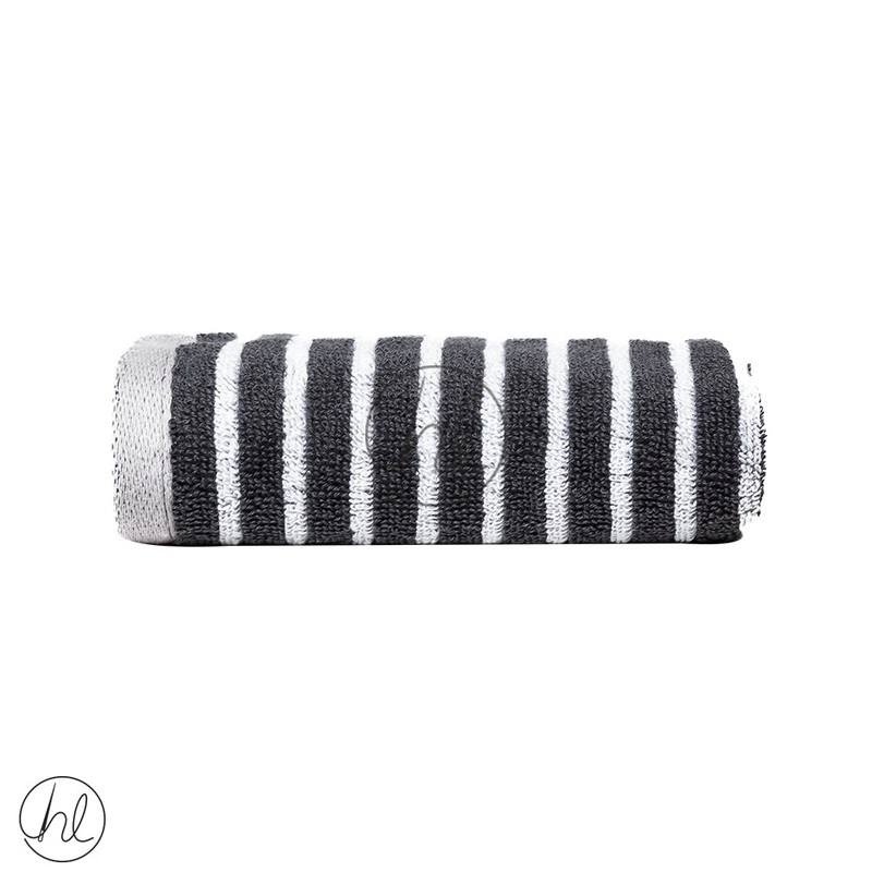Nortex Imperial Stripe Guest Towel Charcoal Grey 30x50cm