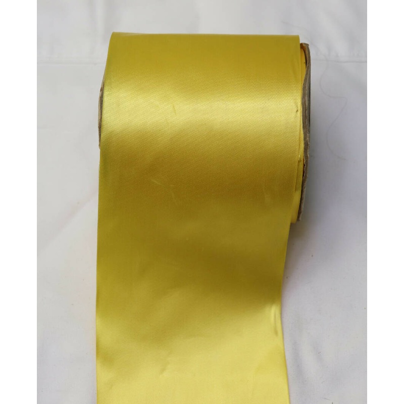 4.5" wide Yellow Satin Ribbon