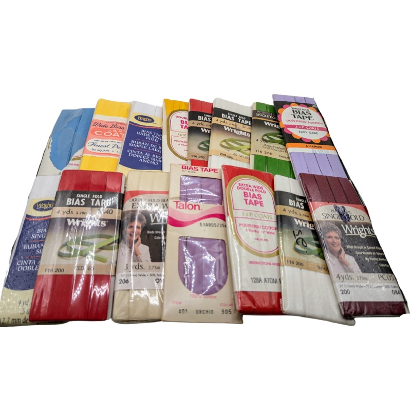 Assorted NIP Vintage Single Fold Bias Tape Lot of 15