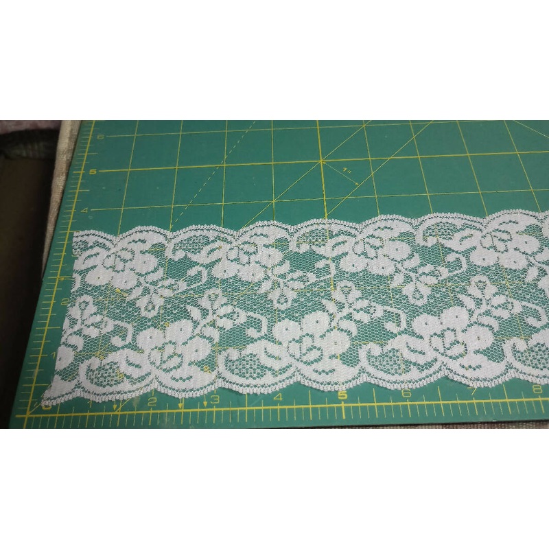 Bright White 3 1/4" width flat lace