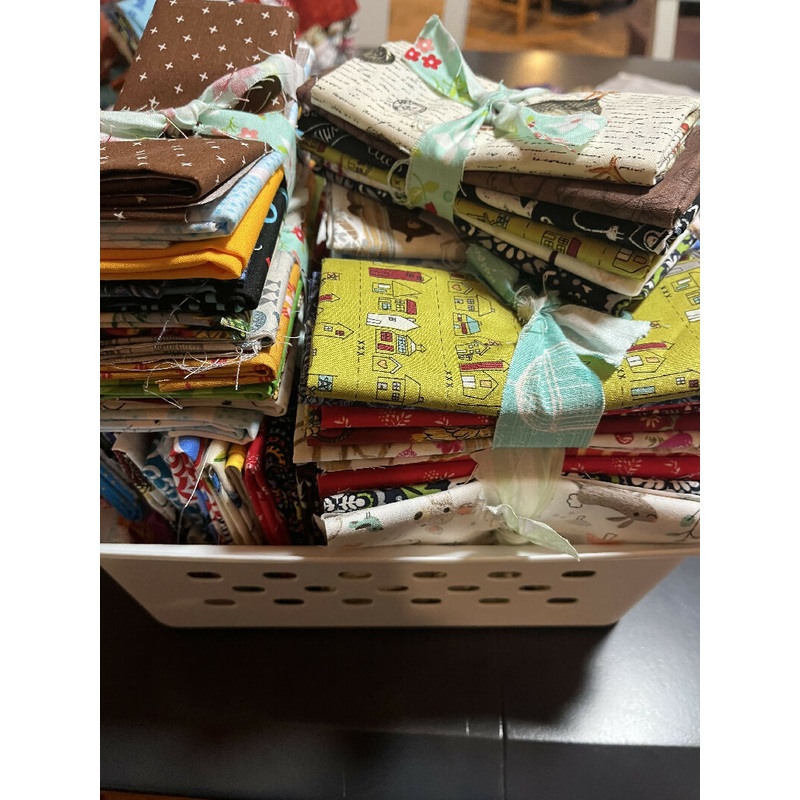 Bundles of 8 Fat 1/8ths cotton fabric