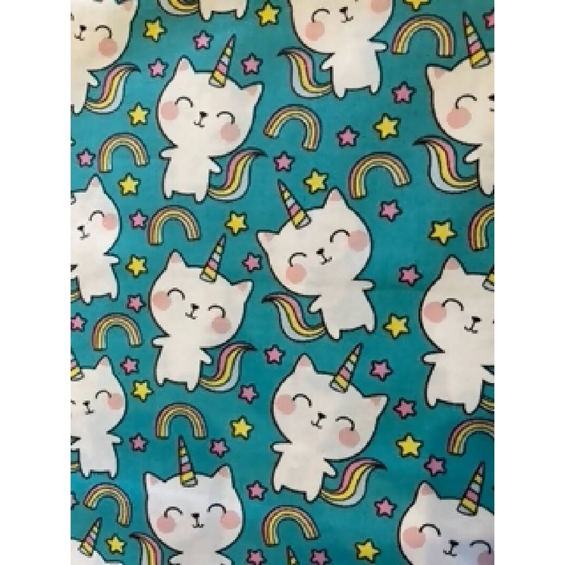 Cat-icorns 1/4 yard of cotton fabric