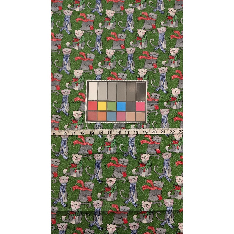 Christmas Cats Quilting Cotton Woven Fabric 44"W x 35"L