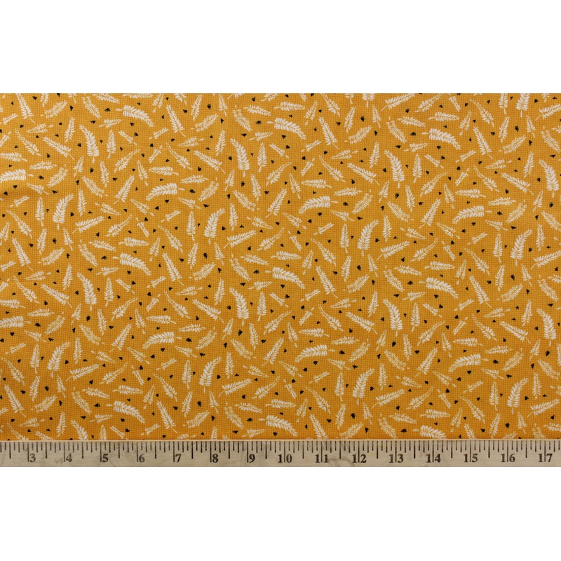 Emma & Mila Fern Leaf Quilting Fabric in Orange for Camelot Fabrics