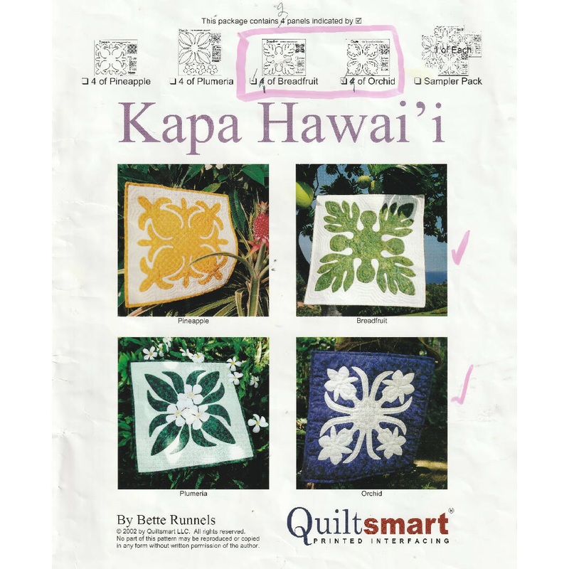 Kapa Hawaii Quiltsmart Printed Interfacing