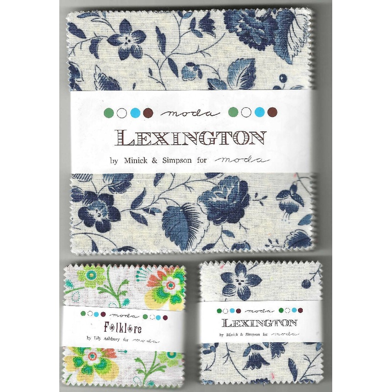 Moda Lexington and Folklore 5" and two 2" squares