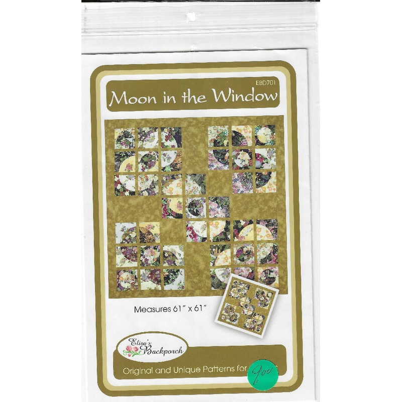 Moon in the Window by Elisa's Backporch Pattern for 61"x61" crazy curves quilt