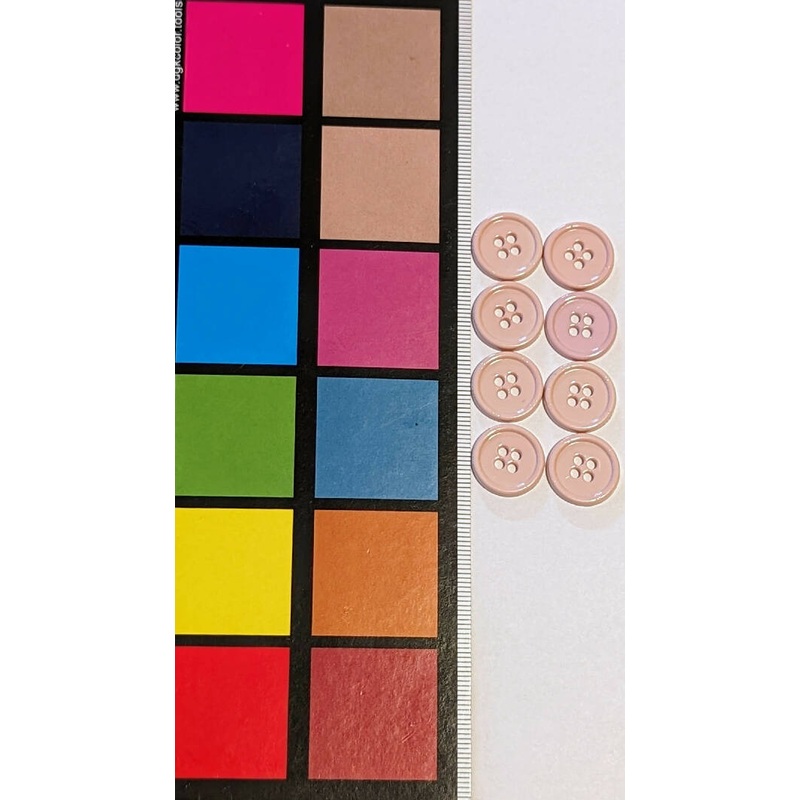 Pale Pink 5/8" Round Buttons - Set of 8