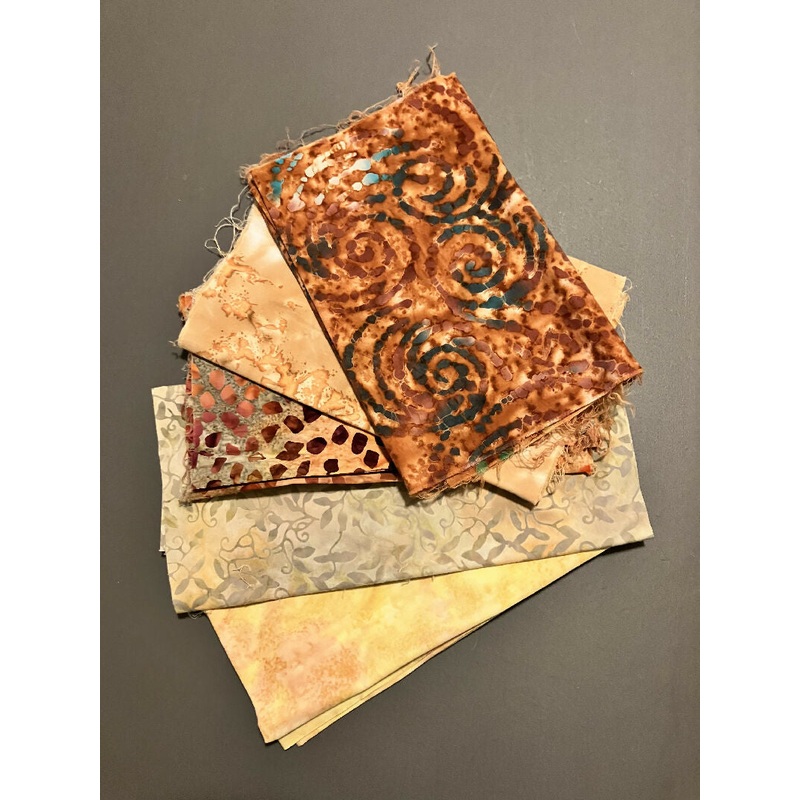 Tan/Brown Batiks Lot
