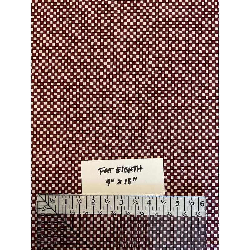 100% cotton quilting fabric | Fat eighth - red and white check print
