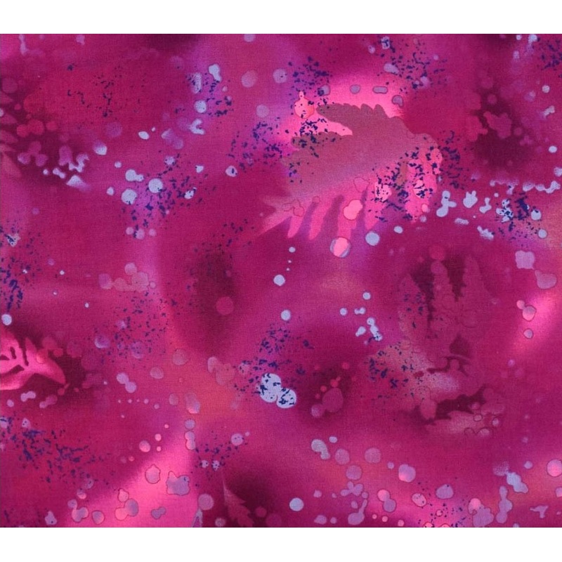 Benartex Fossil Fern Quilting Fabric in Raspberry Slush in 108" Width Quilt Backing