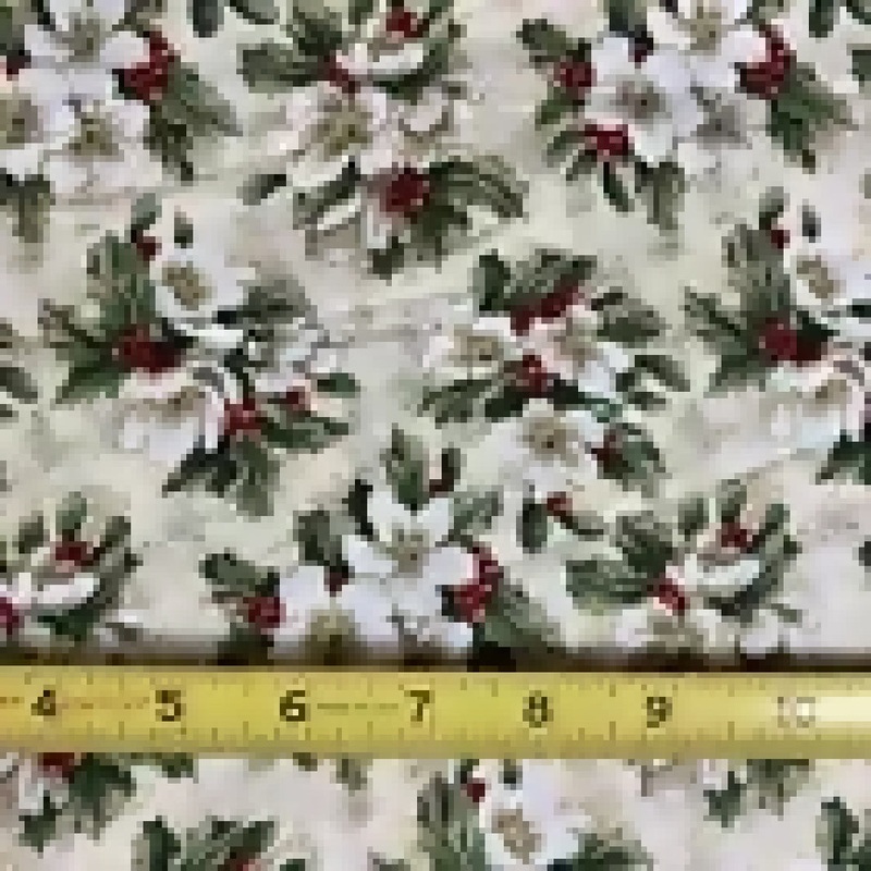 Christmas Fabric 3 Pieces Over 2 Yards 42" Wide Crafts Quilting
