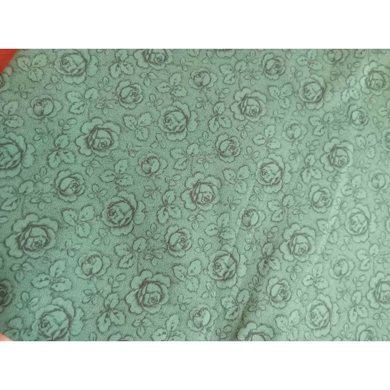 Cranston Print Works company emerald green rose quilting cotton 3 yards