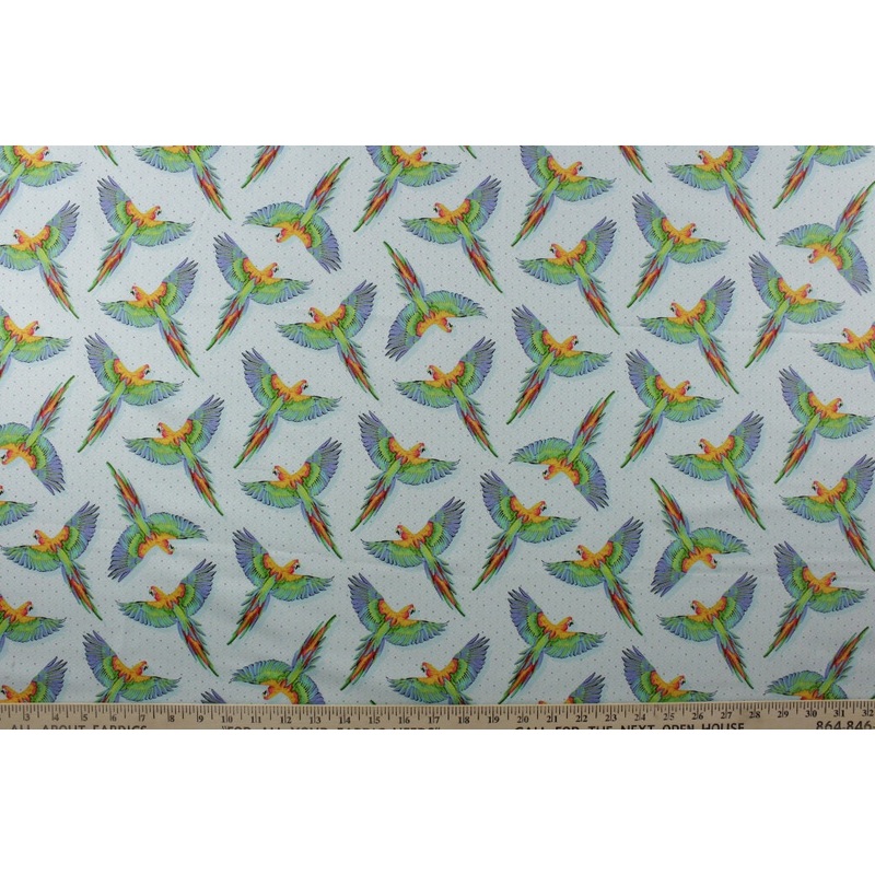 Daydream by Tula Pink - MaCaw Ya Later in Cloud for FreeSpirit Fabrics
