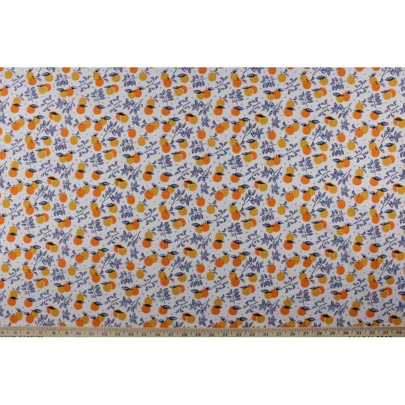 Emma & Mila La Dolce Vida Quilting Fabric in Orange for Camelot Fabrics