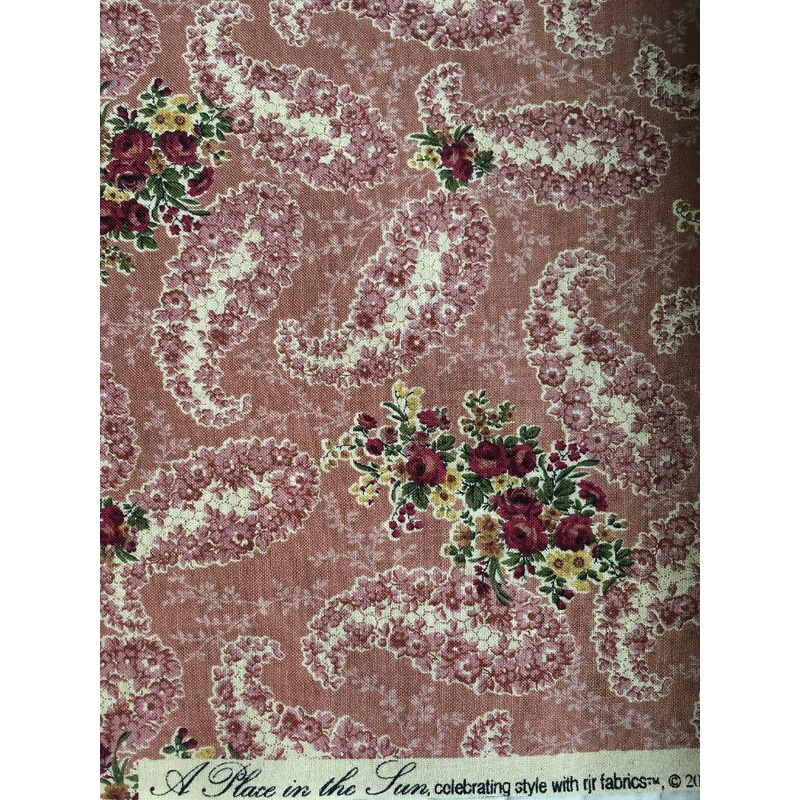 FABRIC A Place in the Sun Pink/Mauve RJR Fabrics Many Remnant Pieces