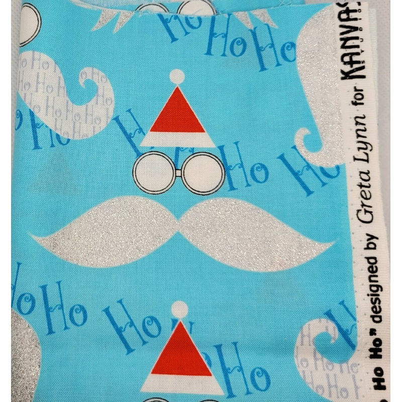 Ho Ho Ho cotton fabric 10 3/4" x wof