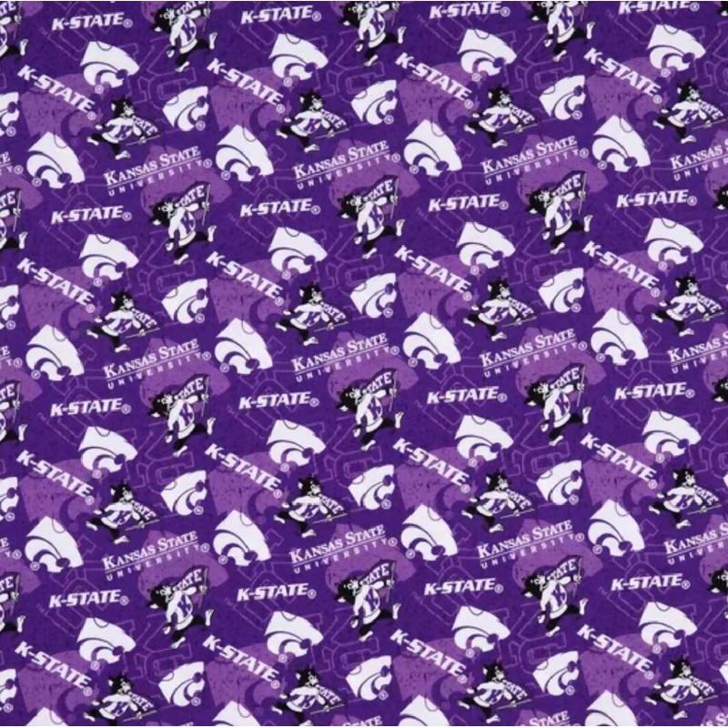 K-State Wildcat Printed Cotton Fabric