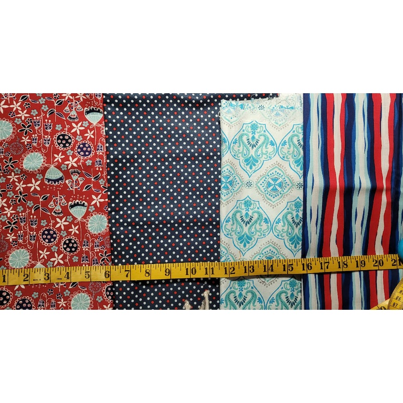 Quilting Fabric bundle 4 pieces - 2 yards