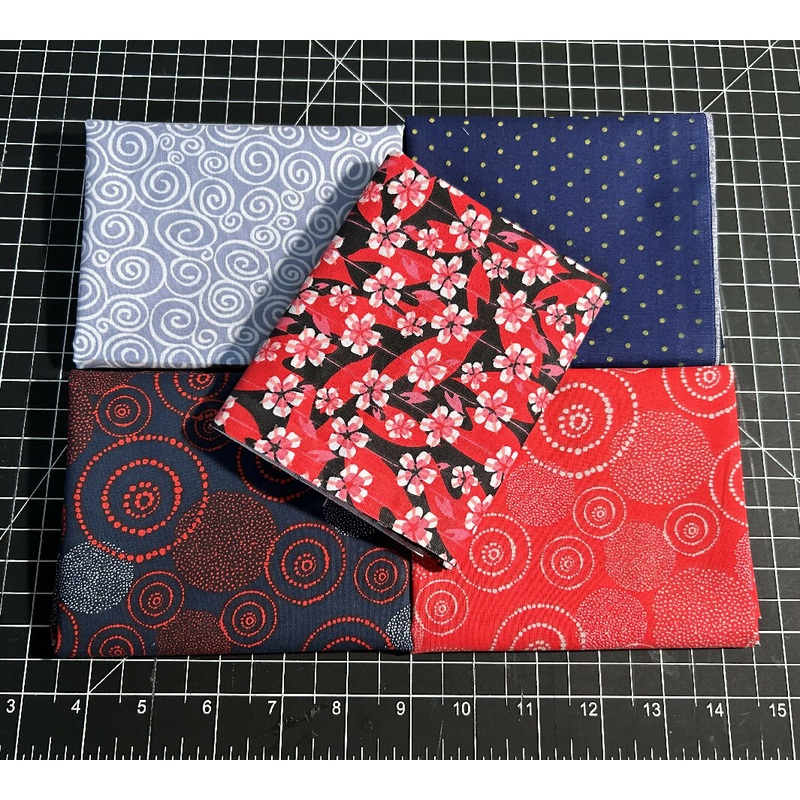 Red & Navy Fat Quarter Bundle