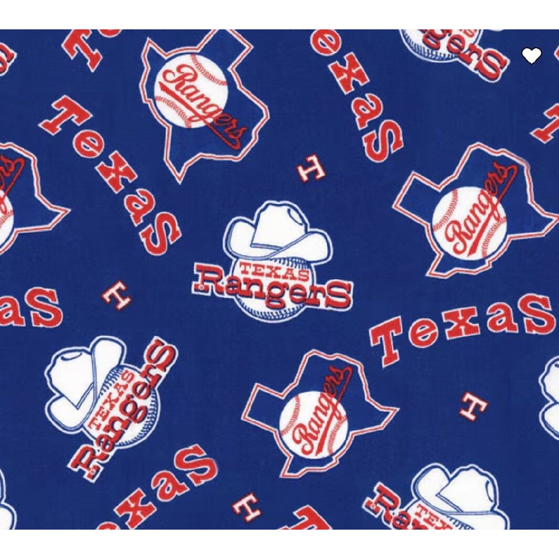 Texas Rangers MLB Graphic Cotton Fabric