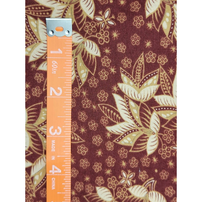 Burgundy Cotton Print 7/8 yd