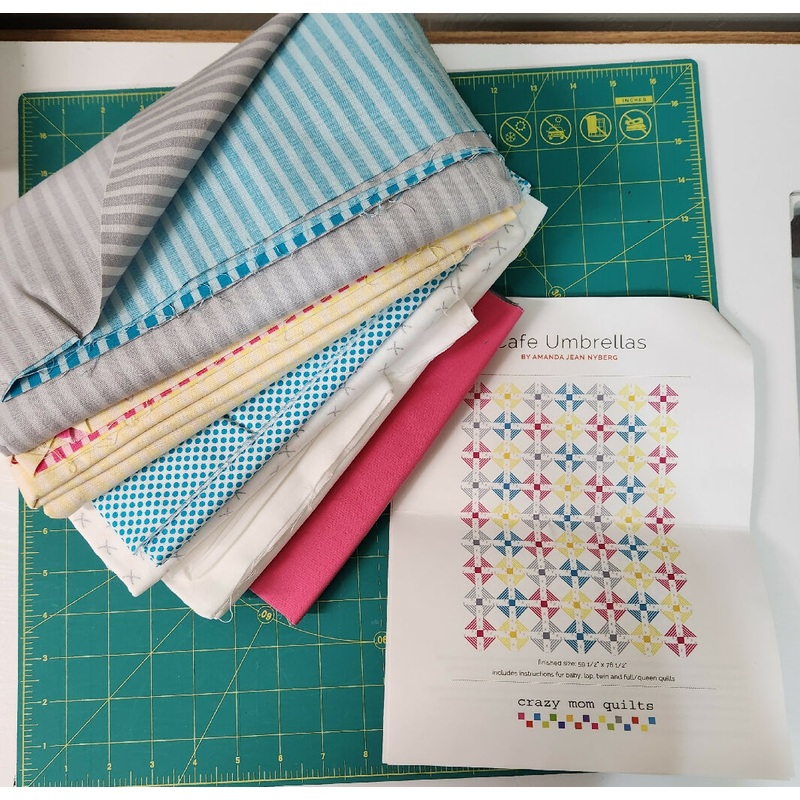Cafe Umbrellas baby/lap quilt kit