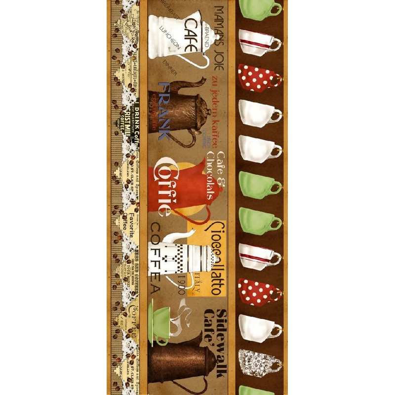 Daily Grind Coffee Pots & Mugs by QT Fabrics