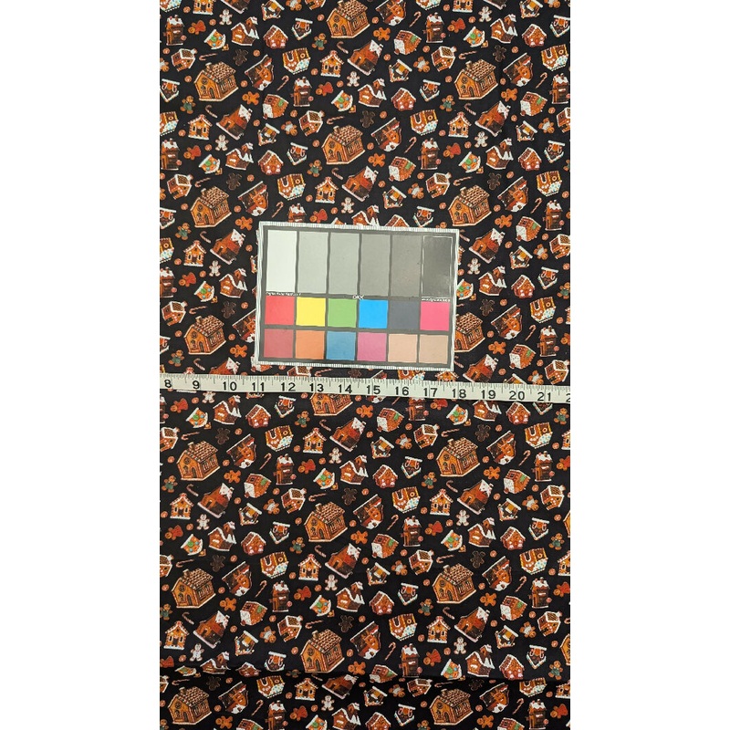 Gingerbread Houses Quilting Cotton Woven Fabric 45"W x 2 yds