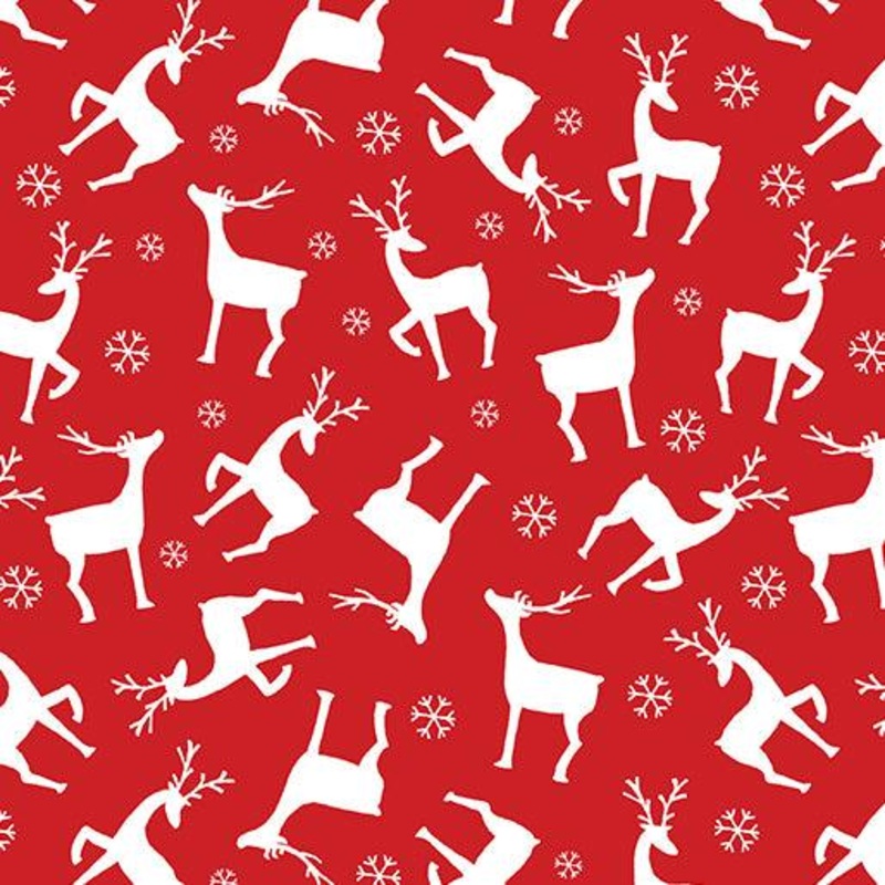 Nordic Cabin Deer Red