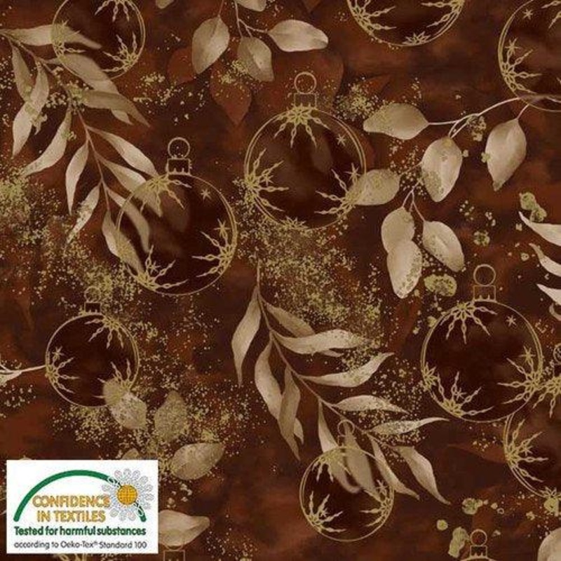 Petit Cristal Brown Gold Christmas Balls