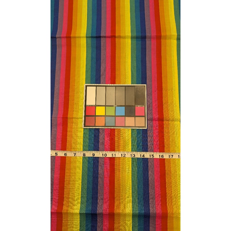 Rainbow Stripe Quilting Cotton Woven Fabric 45"W - 2 yds
