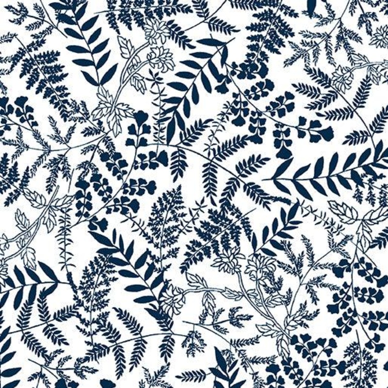 Rhapsody Fern Garden White/Navy