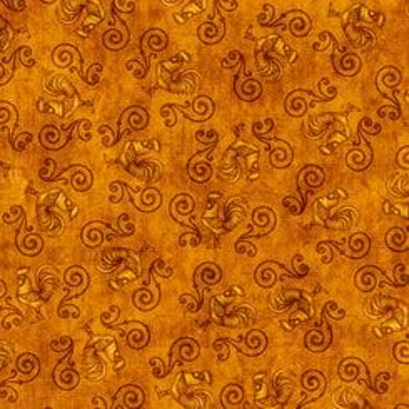 Sunrise Farms ROOSTER SCROLLWORK RUST