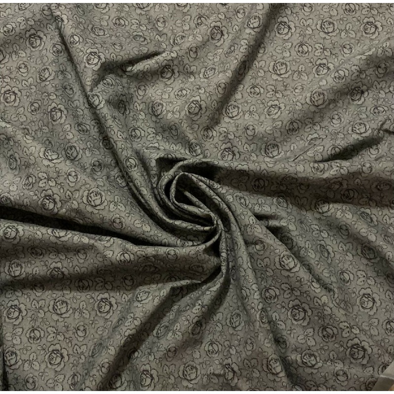 Vintage Green Floral Quilting Cotton - By the Yard