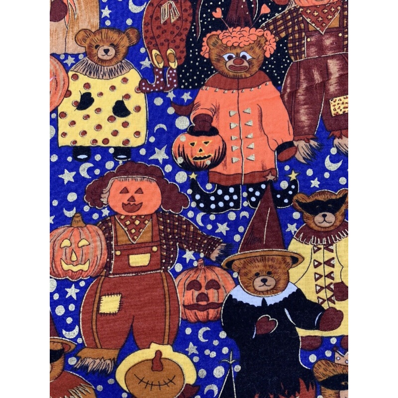 Vintage Hi-Fashion Fabrics, Spooky-M1 Halloween Costume Bears 2 piece lot