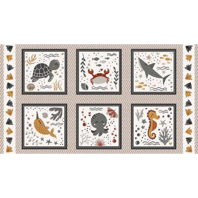 Water Babies Ivory Block Panels