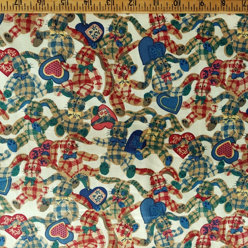 Hoffman Fabrics Plaid Rabbits on Tan 7738