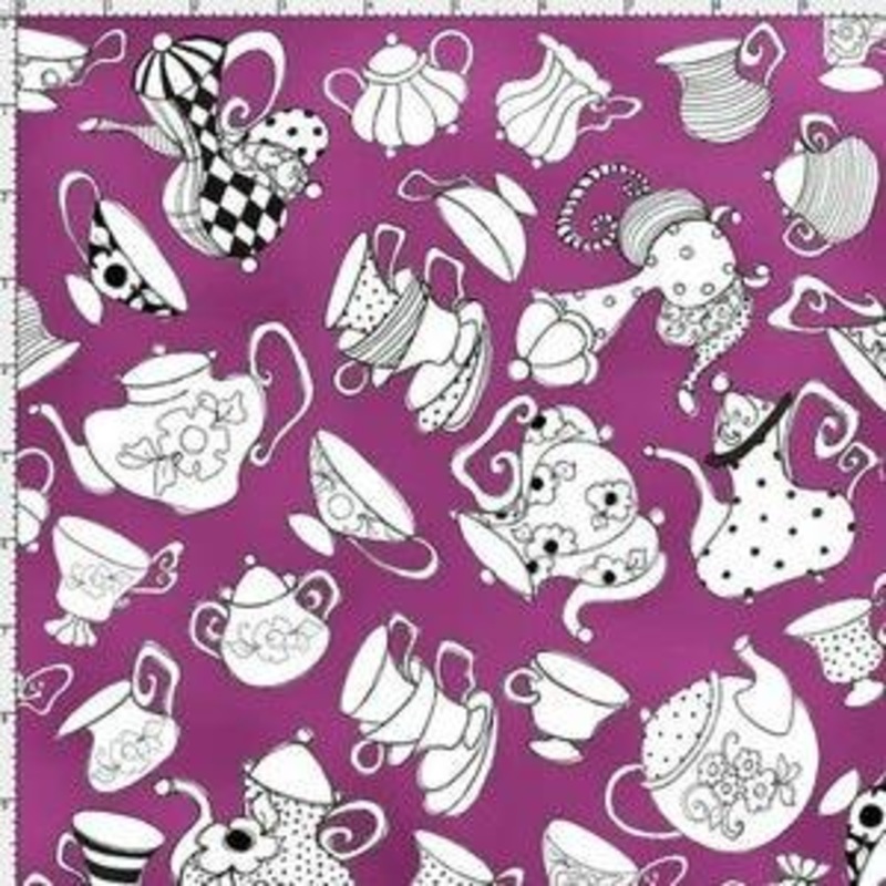 Loralie Designs Tea Party Purple 691-931-B