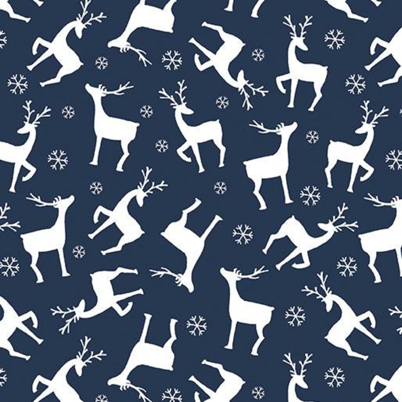 Nordic Cabin Deer Navy