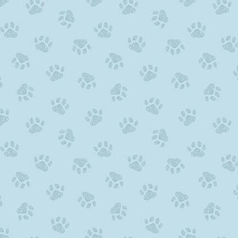 Off the Leash Blue Paw Prints