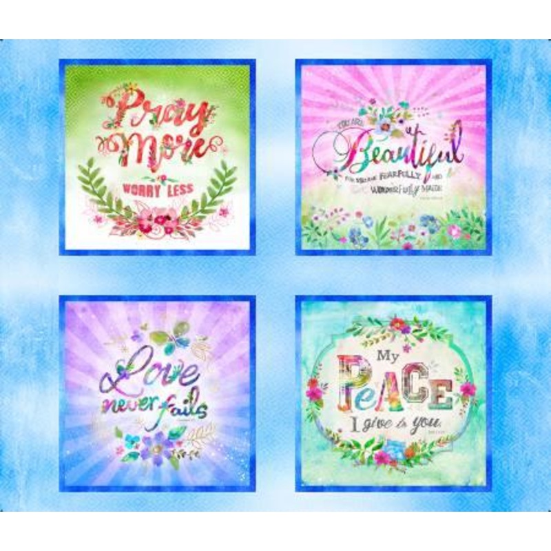 P047 Blue Bloom with Grace Panel