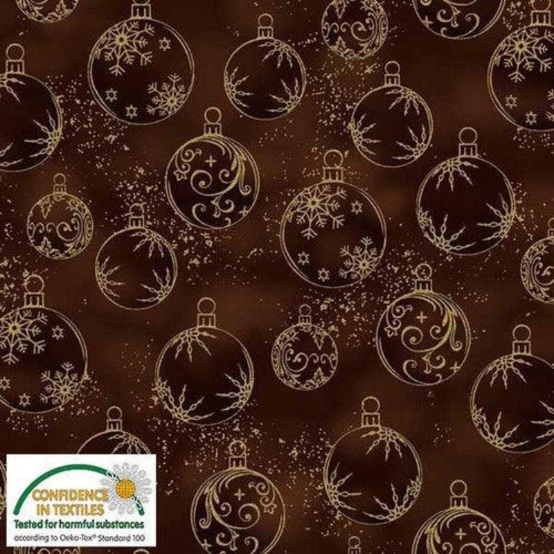 Petit Cristal Brown Gold Small Christmas Balls