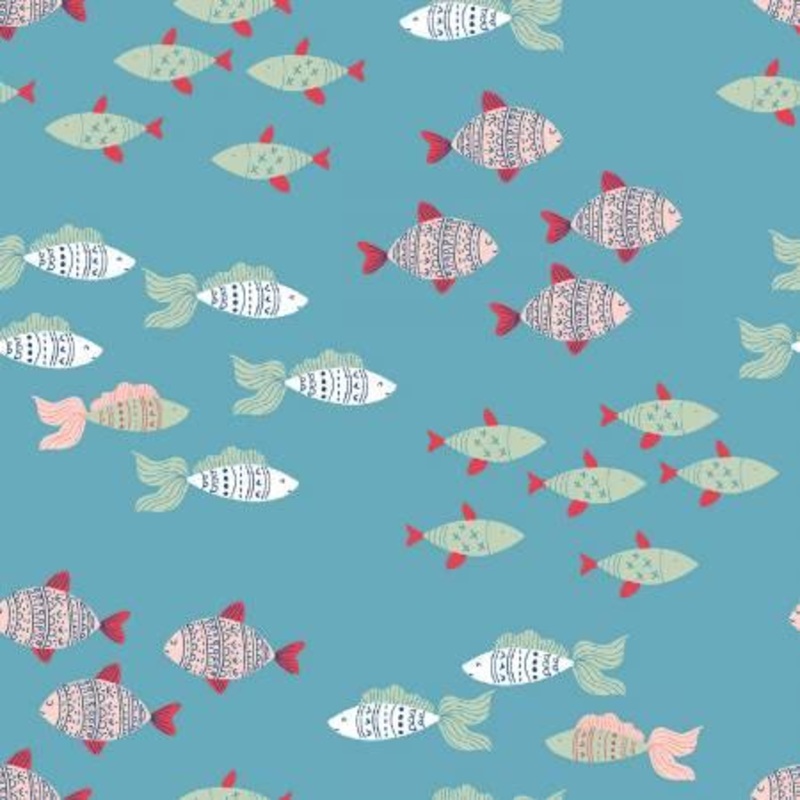 Playful Cuties 3 Fishies Flannel