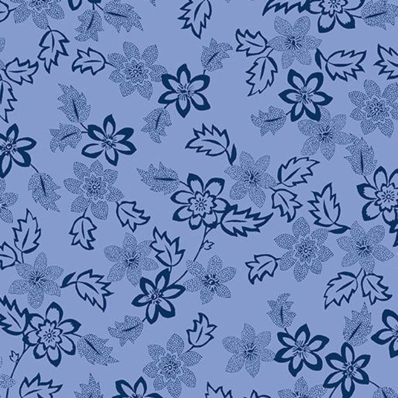 Rhapsody Dotted Blossoms Medium Blue