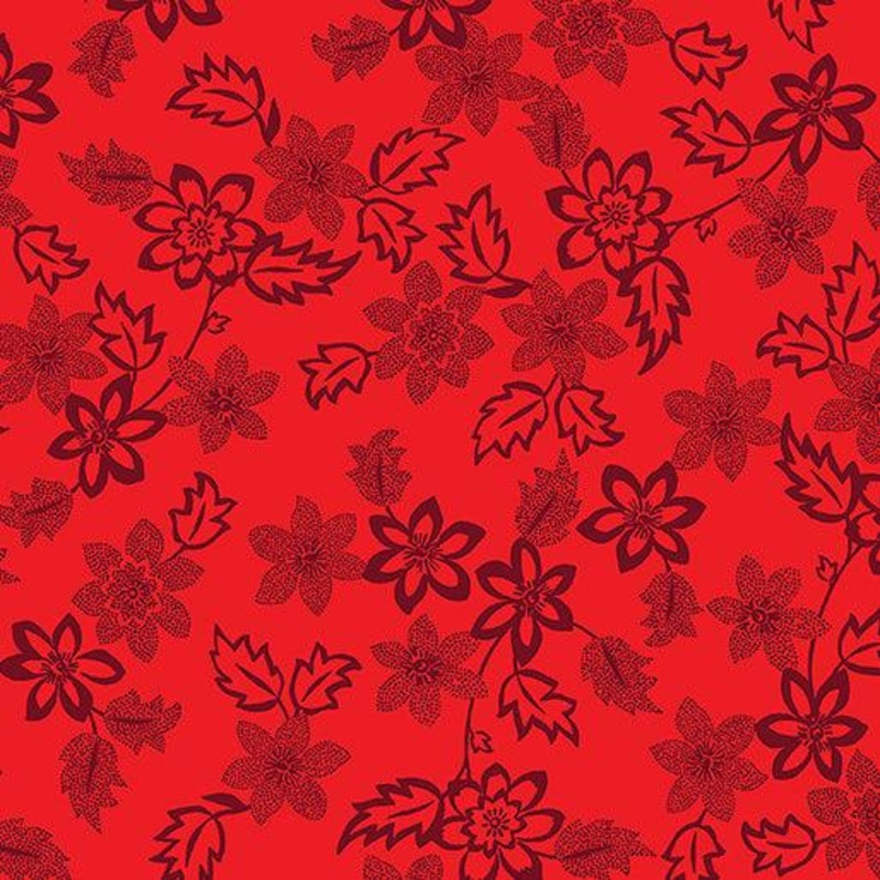 Rhapsody Dotted Blossoms Red/Wine