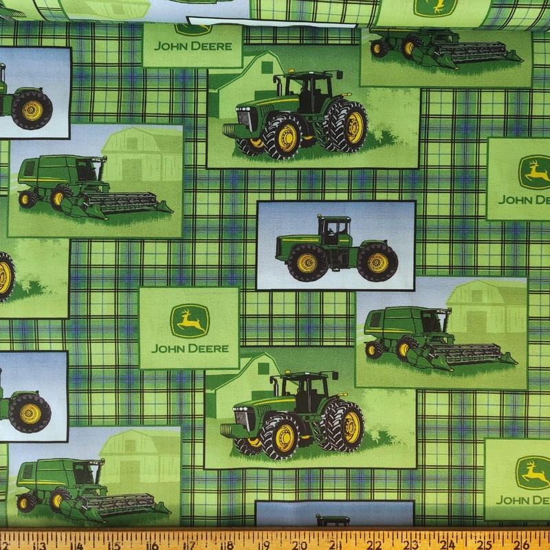 Springs Creative Novelty John Deere Plaid Green 550317318
