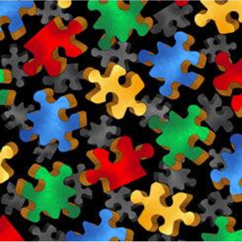 This & That PUZZLE PIECES BLACK