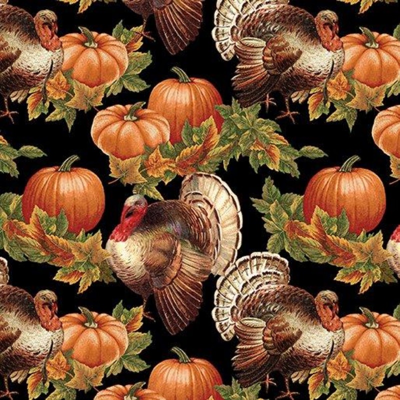 Turkey Time Scenic Black