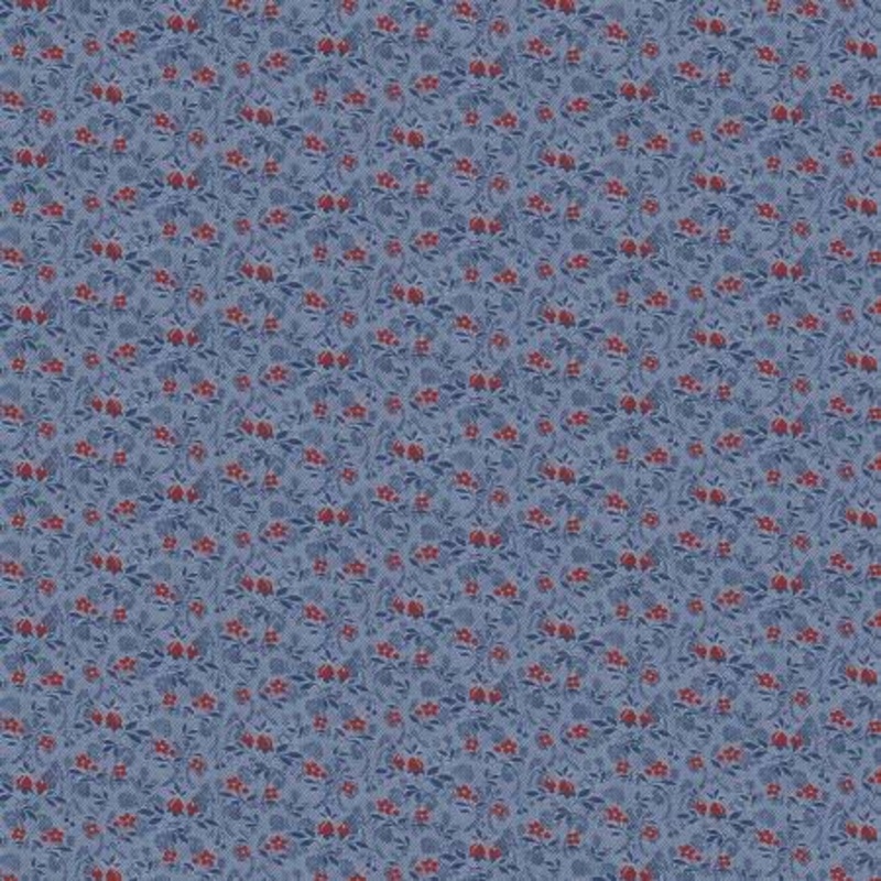 Victory Garden Blue Tiny Victorian Florals